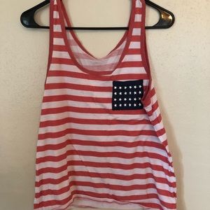 American Flag Crop Top